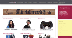 Desktop Screenshot of mittelalterverleih.de